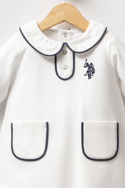 قميص بولو رسمي من يو إس بولو أسوسييشن، موديل USB2740، أبيض - 2