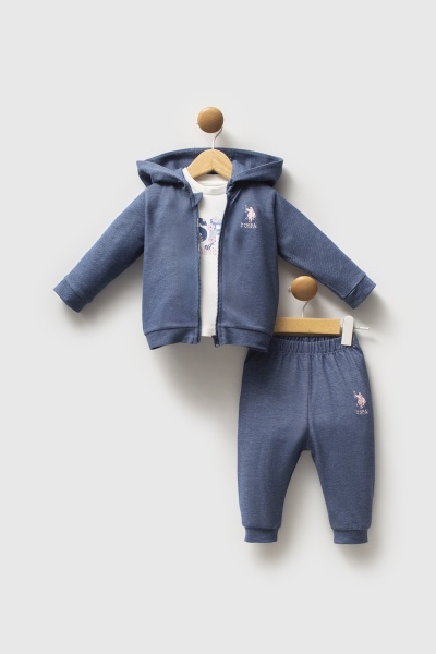 U.S. Polo Assn 3'lü Takım USB2778 Mavi - U.S.Polo