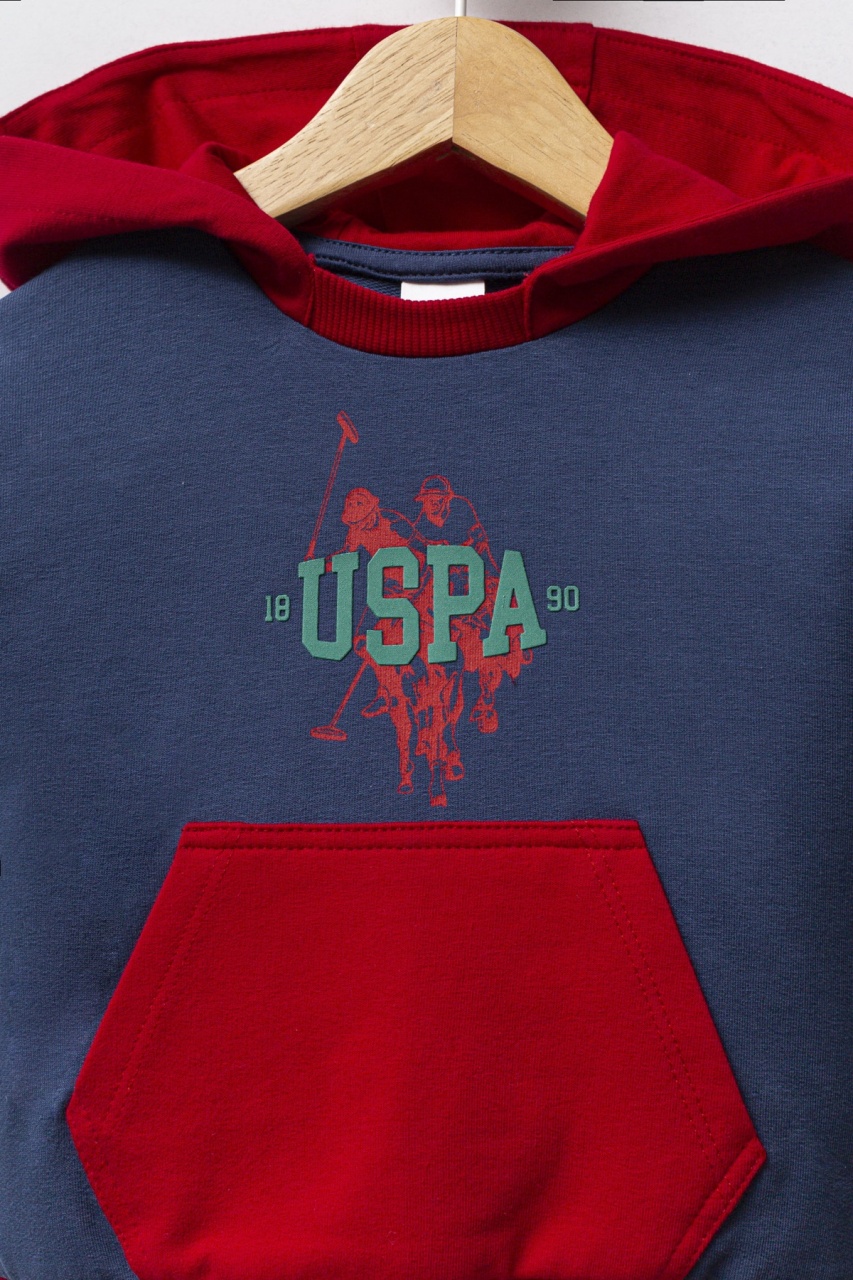 طقم بولو من قطعتين من يو إس بولو أسوسييشن، رقم الموديل USB2573، لون أخضر نيلي - 2