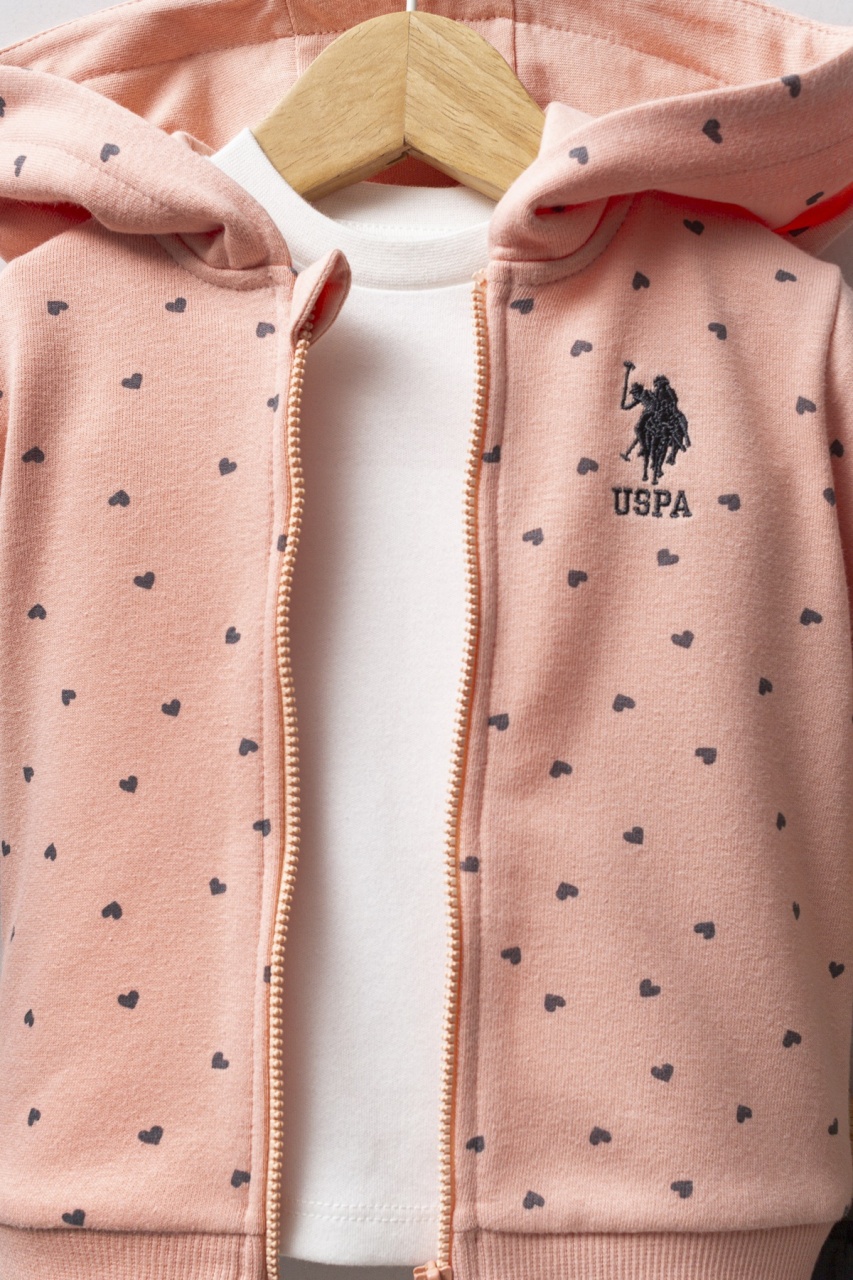 طقم بولو من ثلاث قطع من يو إس بولو أسوسييشن، رقم الموديل USB2766، لون السلمون - 3