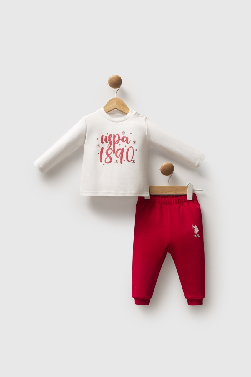 طقم بولو من ثلاث قطع من يو إس بولو أسوسييشن، رقم الموديل USB2732، لون أحمر - 2