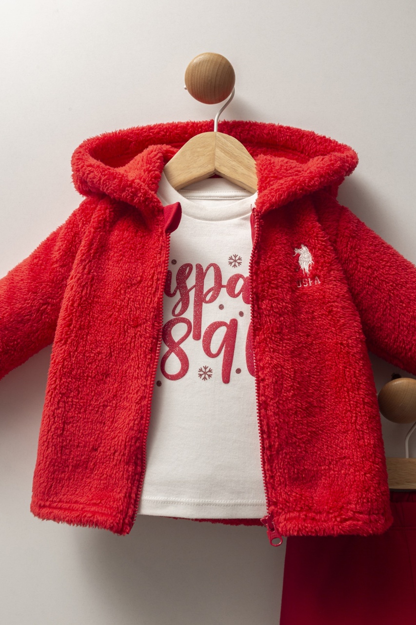 طقم بولو من ثلاث قطع من يو إس بولو أسوسييشن، رقم الموديل USB2732، لون أحمر - 3