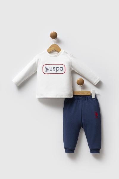 طقم بولو أمريكي مكون من 3 قطع USB2574 أخضر نيلي - 3