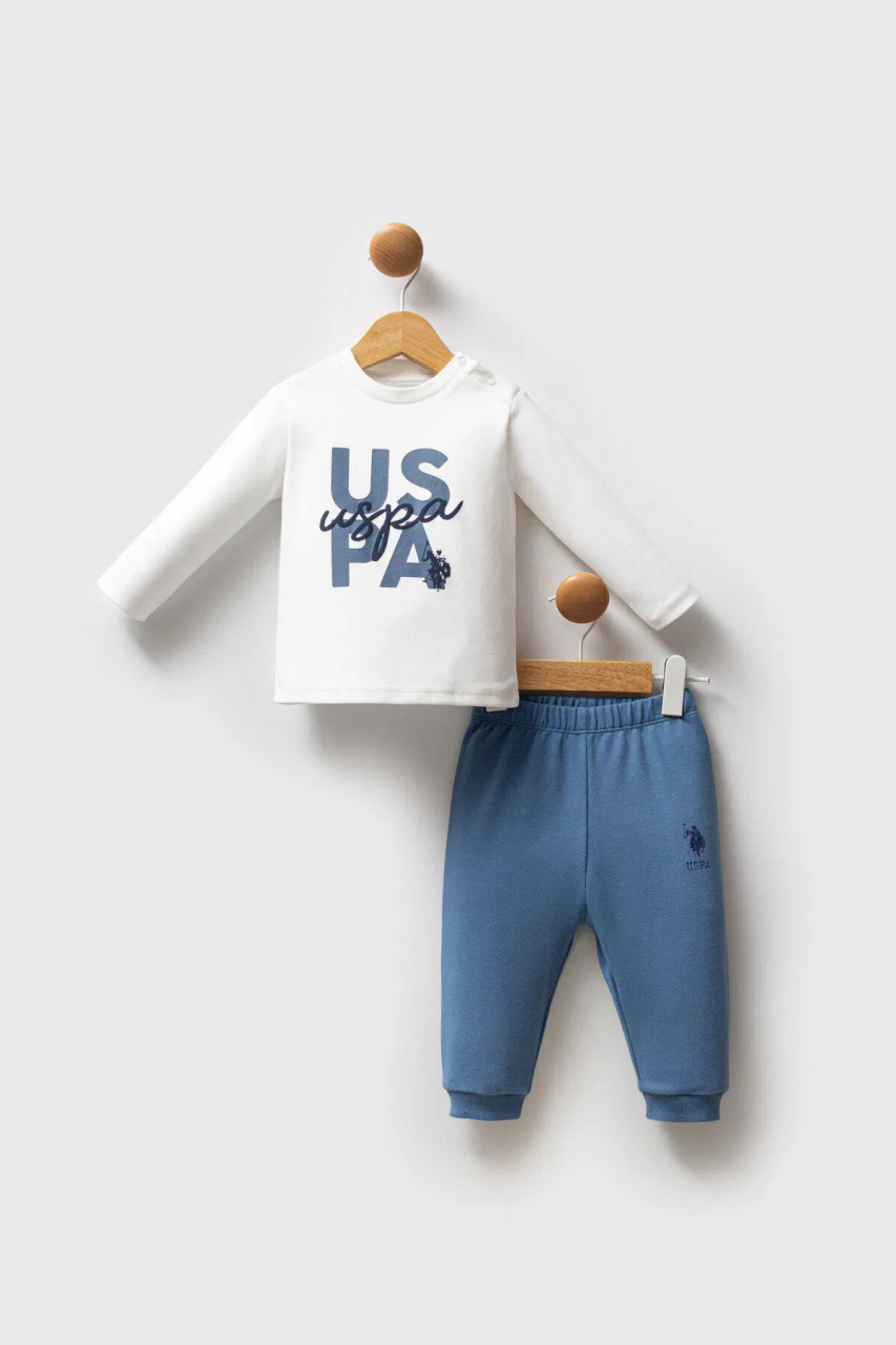 طقم بولو من ثلاث قطع من يو إس بولو أسوسييشن، رقم الموديل USB2558، لون أزرق - 2