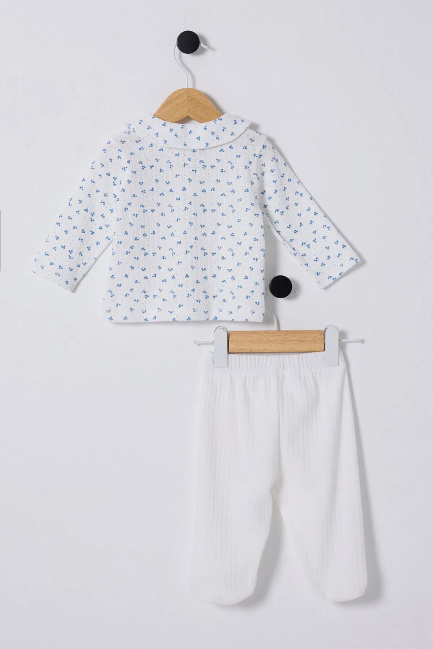 U.S Polo Bebek 2'Li Takım USB2433 Beyaz-Mavi - 2