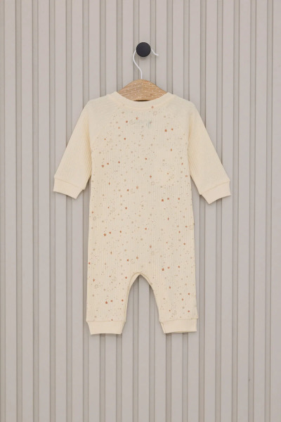 U.S.Polo Kız Bebek Uzun Kol Patiksiz Tulum USB2111 Krem - 3