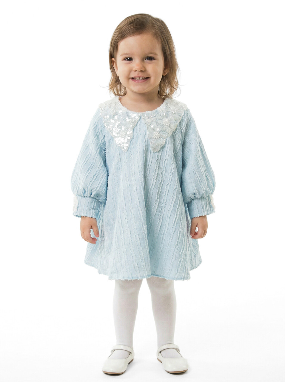 Kız Çocuk Elbise 9-24 Ay 512 Mavi - 1