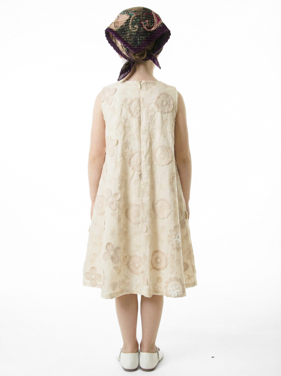 Kız Çocuk Elbise 4-8 Yaş 922 Bej - 4