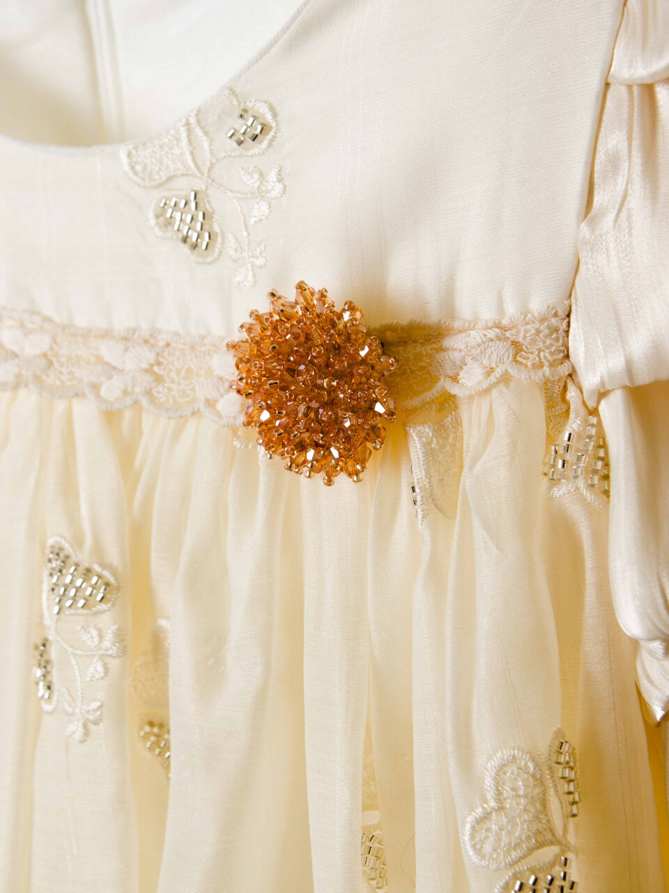 Kız Çocuk Elbise 4-8 Yaş 924 Bej - 7