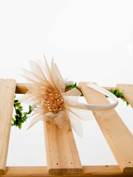 Kız Çocuk Elbise 4-8 Yaş 924 Bej - 10