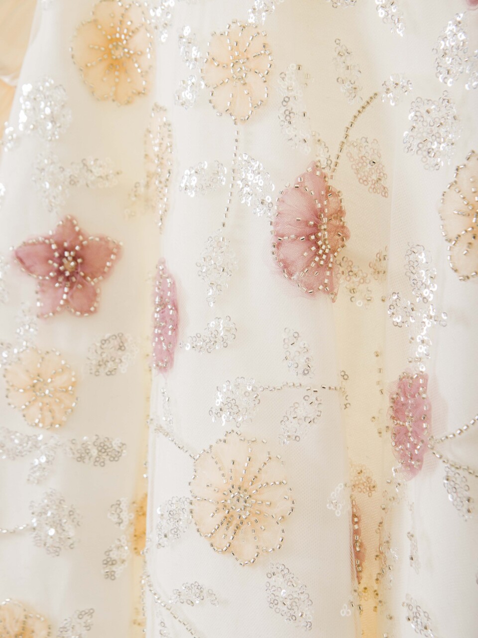 Kız Çocuk Elbise 4-8 Yaş 925 Bej - 5