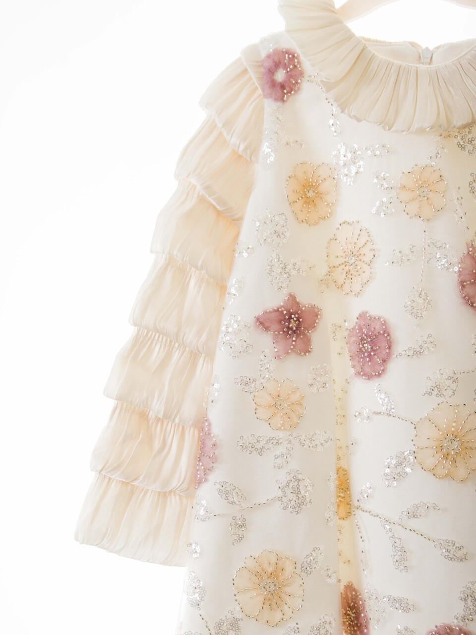 Kız Çocuk Elbise 4-8 Yaş 925 Bej - 6