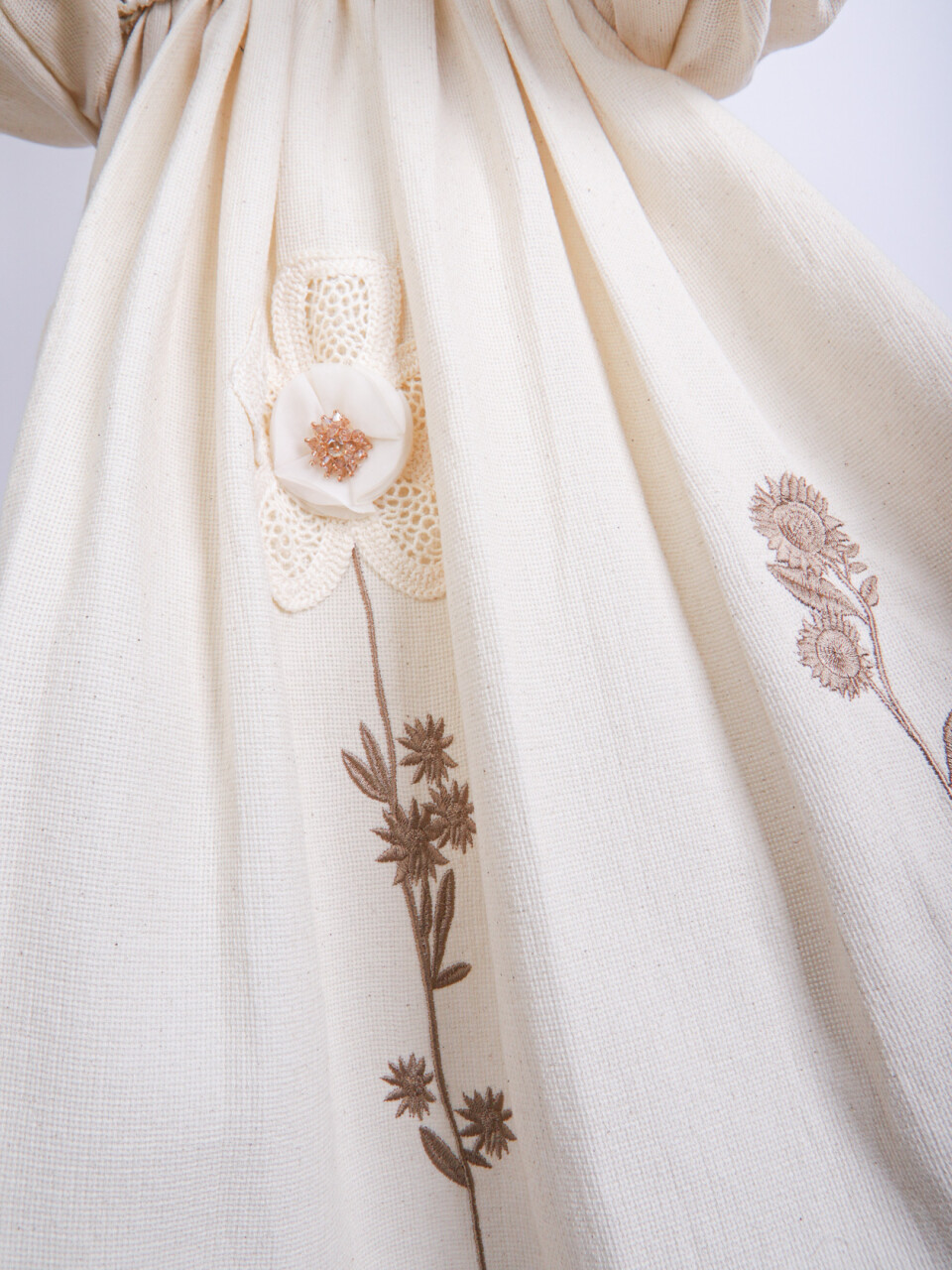 Kız Çocuk Elbise 4-8 Yaş 929 Bej - 8