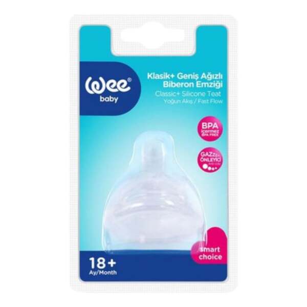 Wee Baby Geniş Ağızlı Biberon Emziği Yoğun Akış No:3 854 - Wee Baby
