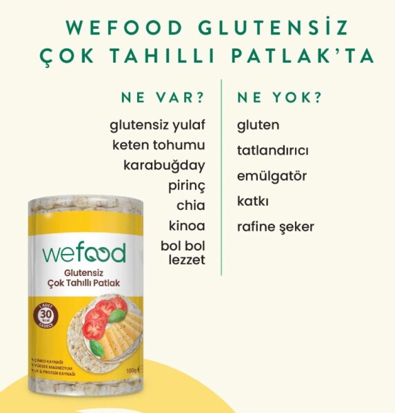 Wefood Çok Tahıllı Pirinç Patlağı 100 Gr - 3