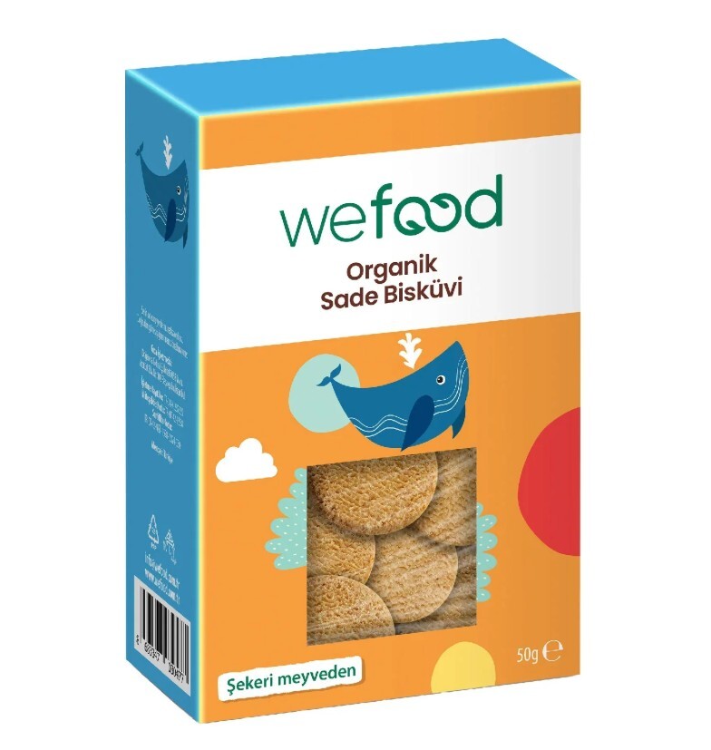 Wefood Organik Kids Sade Bisküvi 50 Gr - 1