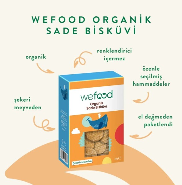 Wefood Organik Kids Sade Bisküvi 50 Gr - 2