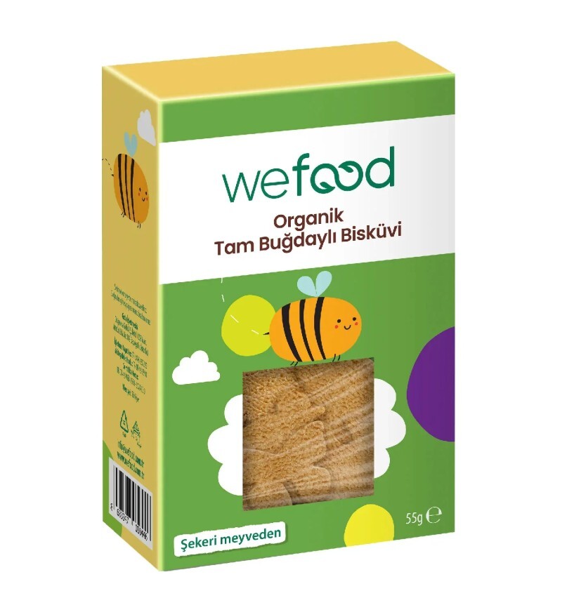 Wefood Organik Kids Tam Buğdaylı Bisküvi 55 Gr - 1
