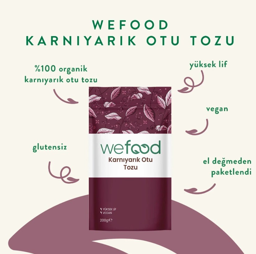 Wefood Organik Karnıyarık Otu Tozu 200 Gr - 2
