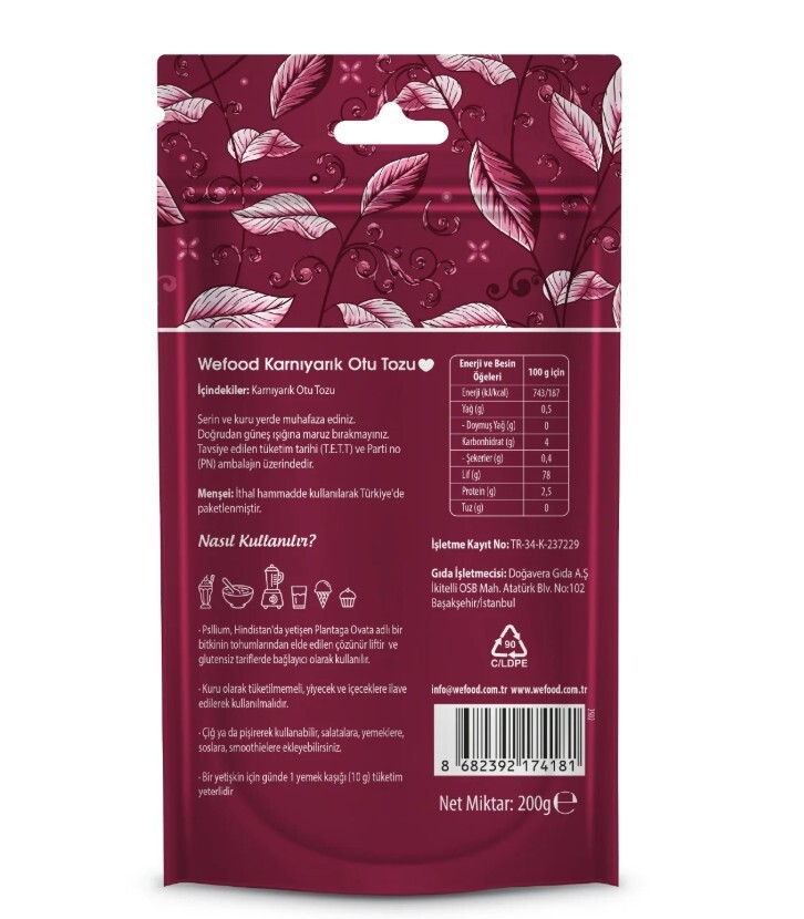 Wefood Organik Karnıyarık Otu Tozu 200 Gr - 4