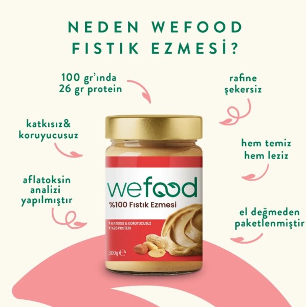 Wefood Yer Fıstığı Ezmesi %100 Sade 300 Gr - 2