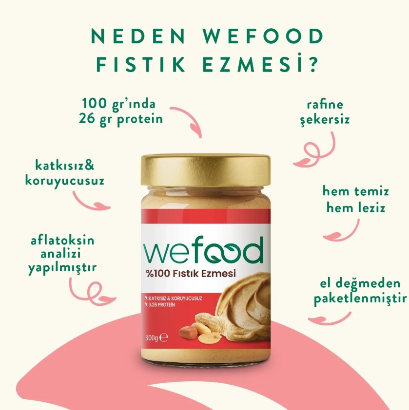 Wefood Yer Fıstığı Ezmesi %100 Sade 300 Gr - 2