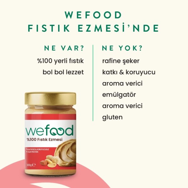 Wefood Yer Fıstığı Ezmesi %100 Sade 300 Gr - 3