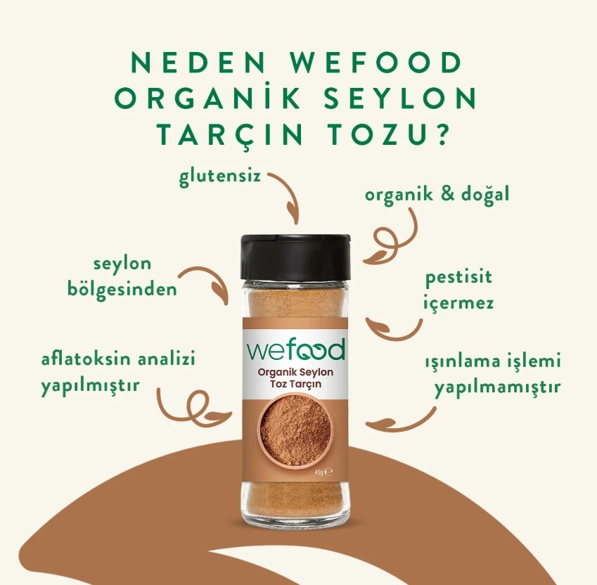 Wefood Organik Seylon Tarçın Tozu 45 Gr - 2