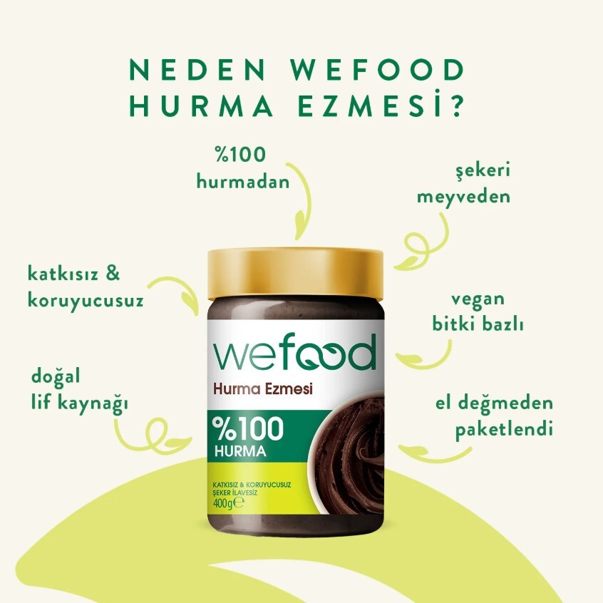 Wefood %100 Sade Hurma Ezmesi 400 Gr - 2