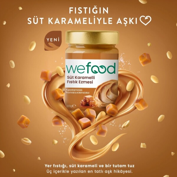 Wefood Süt Karamelli Fıstık Ezmesi 300 Gr - 2