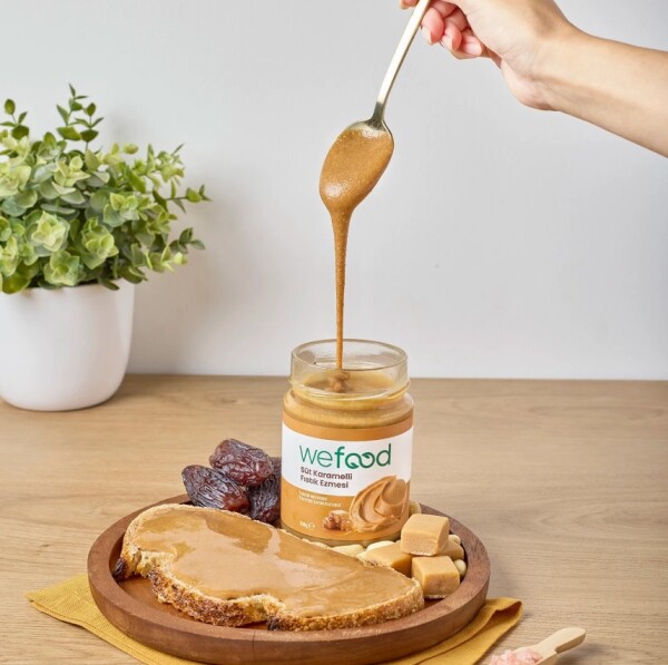 Wefood Süt Karamelli Fıstık Ezmesi 300 Gr - 5