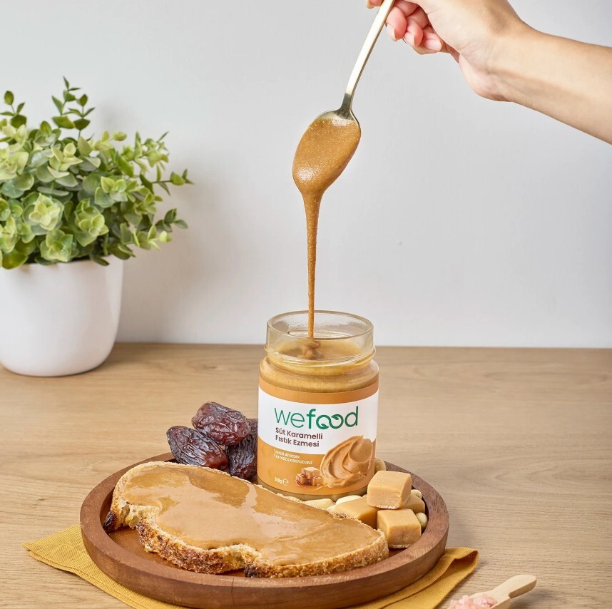 Wefood Süt Karamelli Fıstık Ezmesi 300 Gr - 5