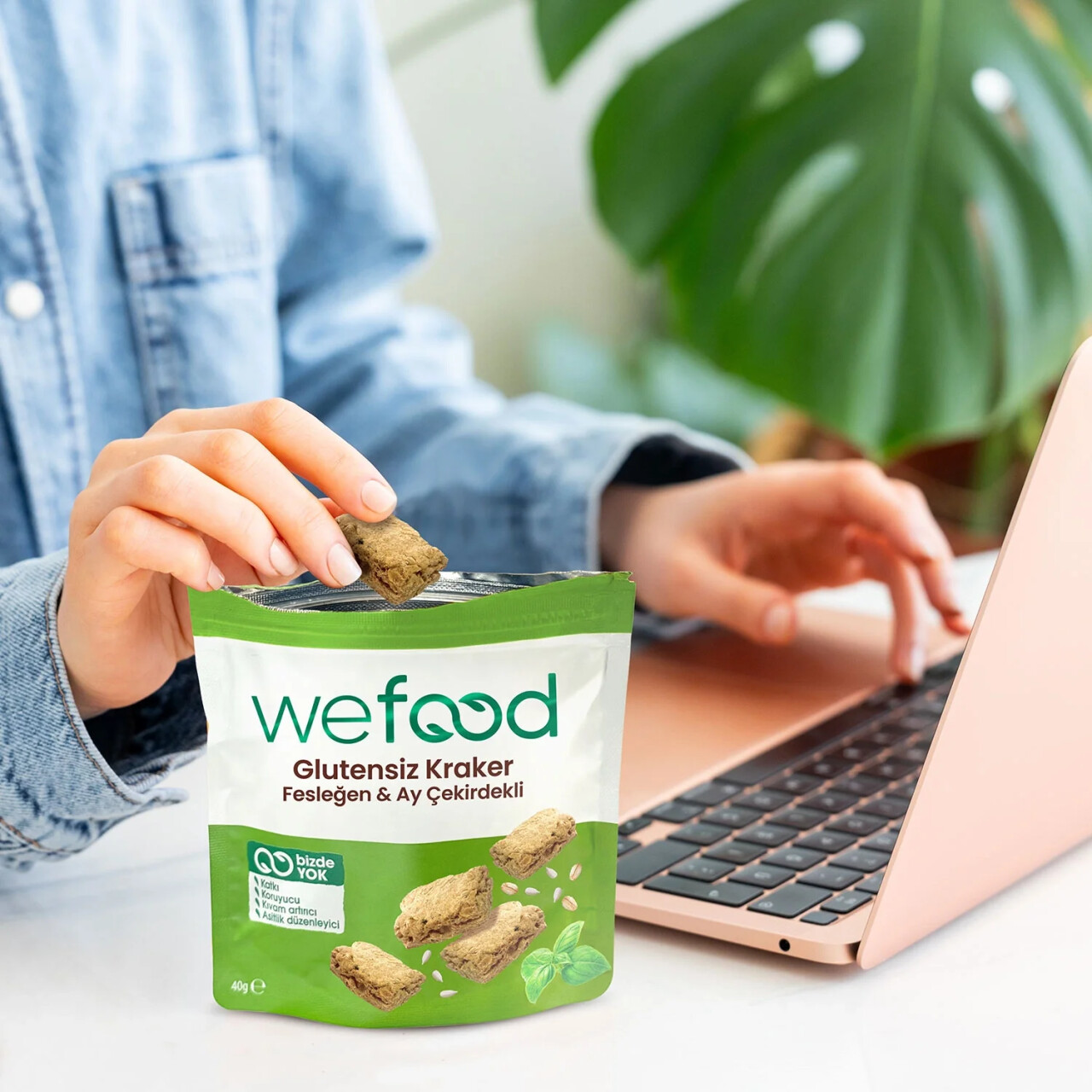 Wefood Fesleğenli Ayçekirdekli Kraker 40 Gr - 5