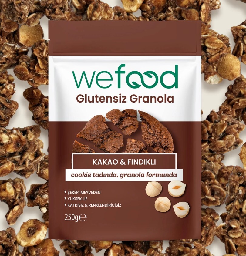 Wefood Kakao ve Fındık Granola 250 Gr - 1
