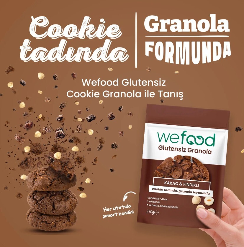 Wefood Kakao ve Fındık Granola 250 Gr - 2