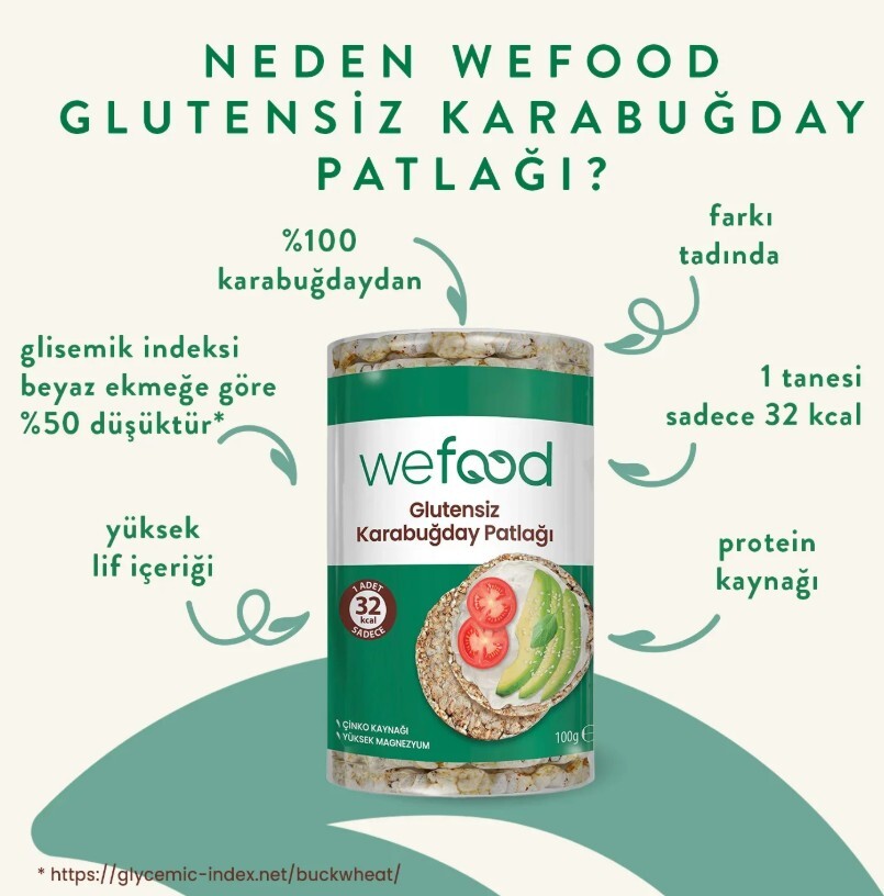 Wefood Karabuğday Patlağı 100 Gr - 2