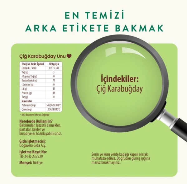 Wefood Karabuğday Unu 350 Gr - 4