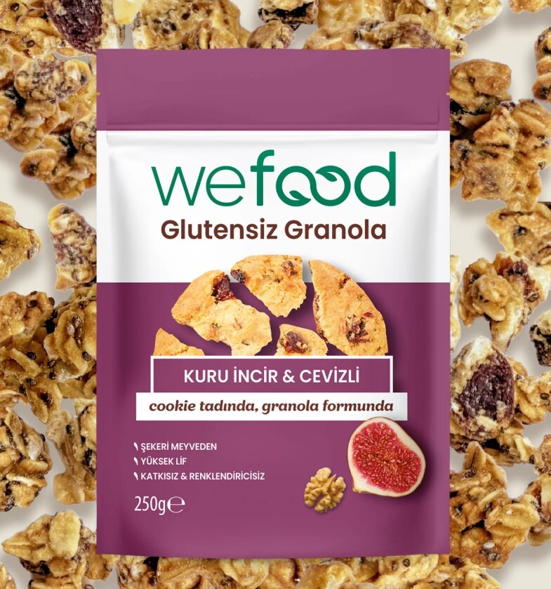 Wefood Glutensiz Granola Kuru İncir ve Cevizli 250 Gr - 1
