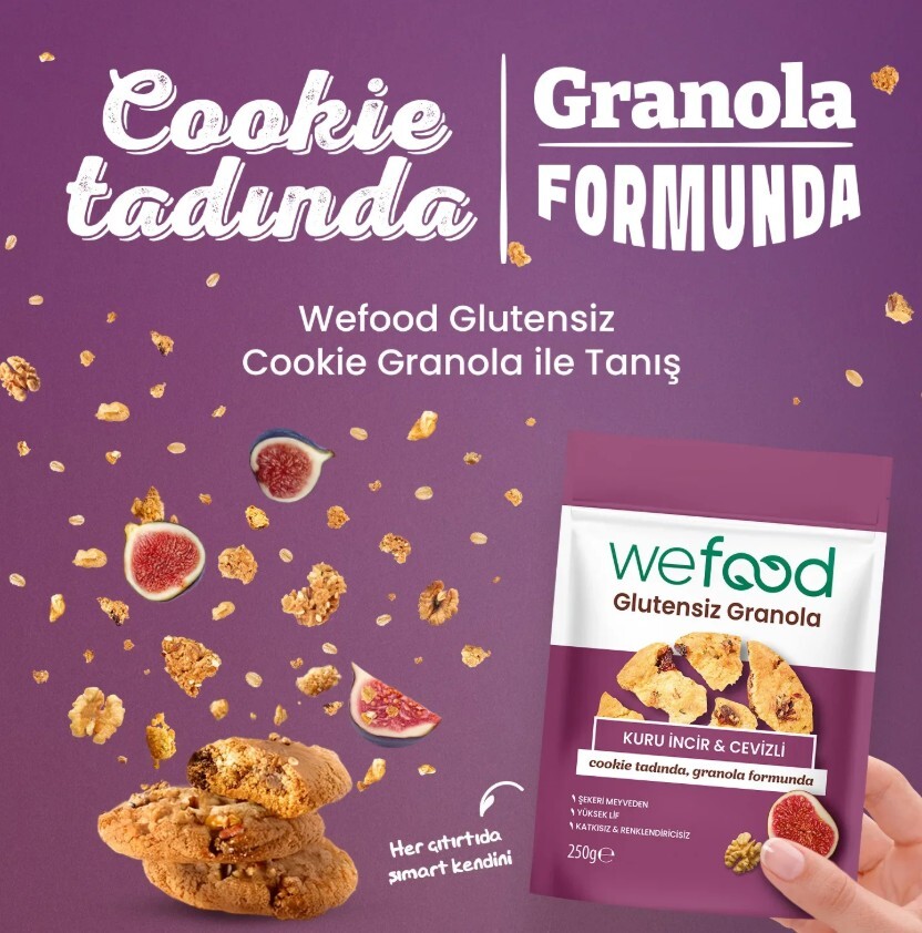 Wefood Glutensiz Granola Kuru İncir ve Cevizli 250 Gr - 2
