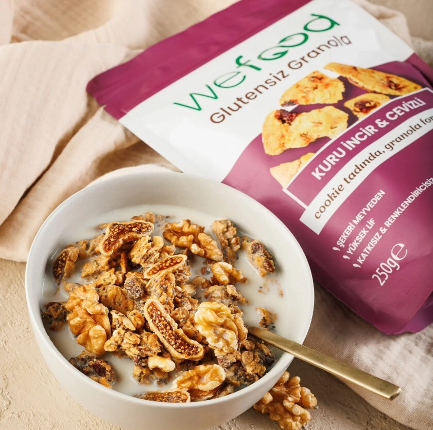 Wefood Glutensiz Granola Kuru İncir ve Cevizli 250 Gr - 5