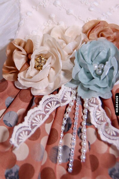 فستان بناتي من عمر 6 أشهر إلى 3 سنوات 2313 Kelb14169 بني - 8