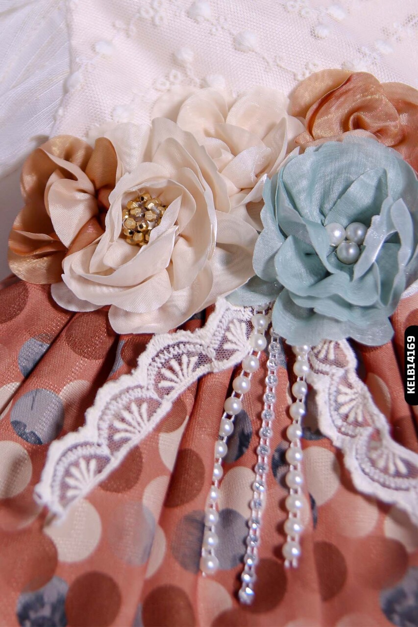 فستان بناتي من عمر 6 أشهر إلى 3 سنوات 2313 Kelb14169 بني - 8