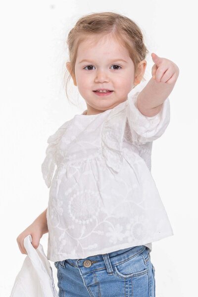 Kız Çocuk Bluz 1-5 Yaş 35469 Ktst09016 Beyaz - xo kids