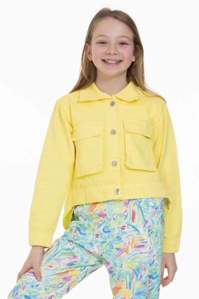 Kız Kapaklı Ceket 8-14 Yaş 34708 Kckt07018 Sarı - xo kids