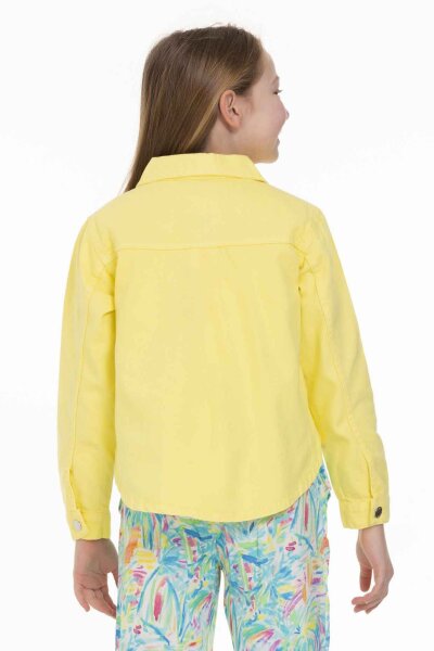 Kız Kapaklı Ceket 8-14 Yaş 34708 Kckt07018 Sarı - 3