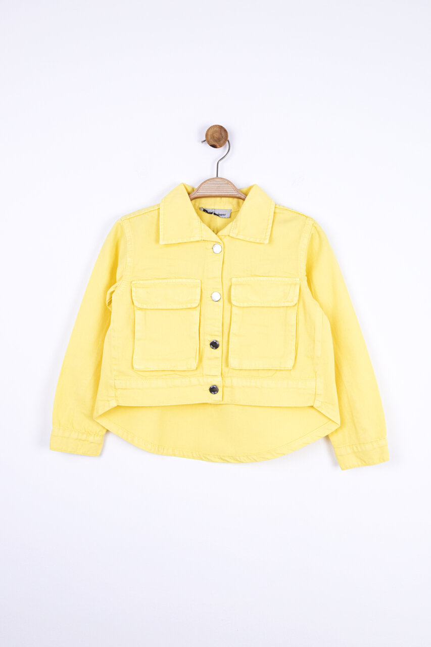 Kız Kapaklı Ceket 8-14 Yaş 34708 Kckt07018 Sarı - 7