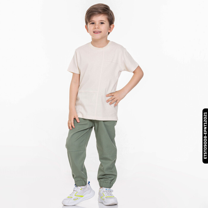 Erkek Tişört 4-13 Yaş 1632 Etst09008 Krem - 1