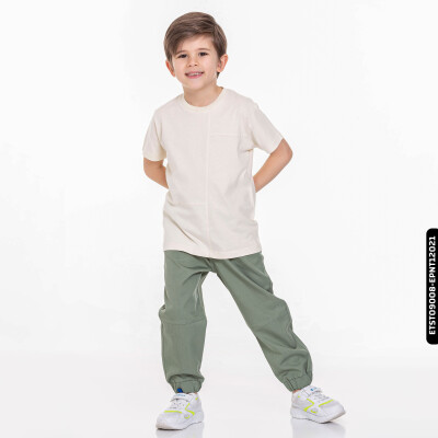 Erkek Tişört 4-13 Yaş 1632 Etst09008 Krem - 2