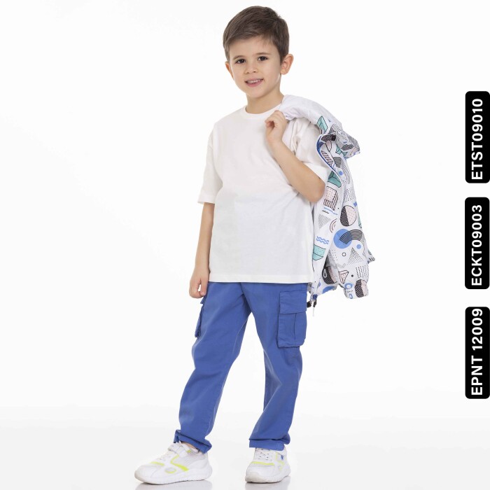 Erkek Tişört 4-13 Yaş 1607 Etst09010 Beyaz - 1