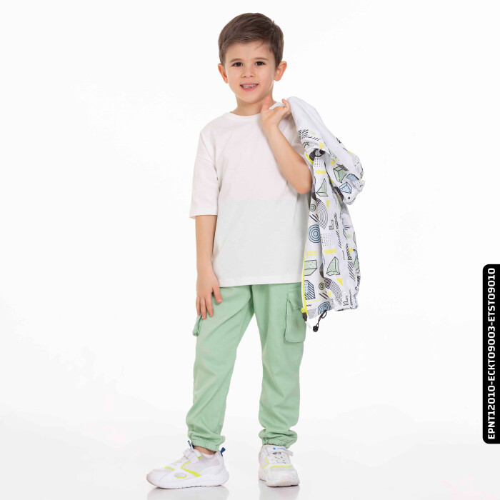 Erkek Tişört 4-13 Yaş 1607 Etst09010 Beyaz - 2